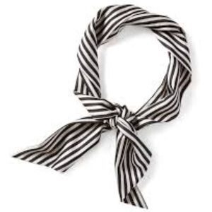 Banana Republic Black/Cream Stripe Scarf